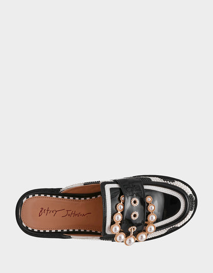 BARTON WHITE/BLACK POLKA DOT - SHOES - Betsey Johnson