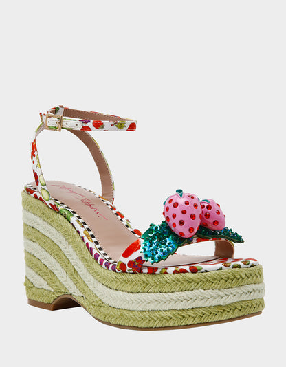 BOBBIE WHITE MULTI - SHOES - Betsey Johnson