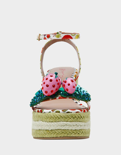 BOBBIE WHITE MULTI - SHOES - Betsey Johnson
