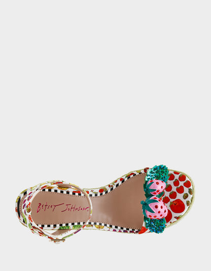 BOBBIE WHITE MULTI - SHOES - Betsey Johnson