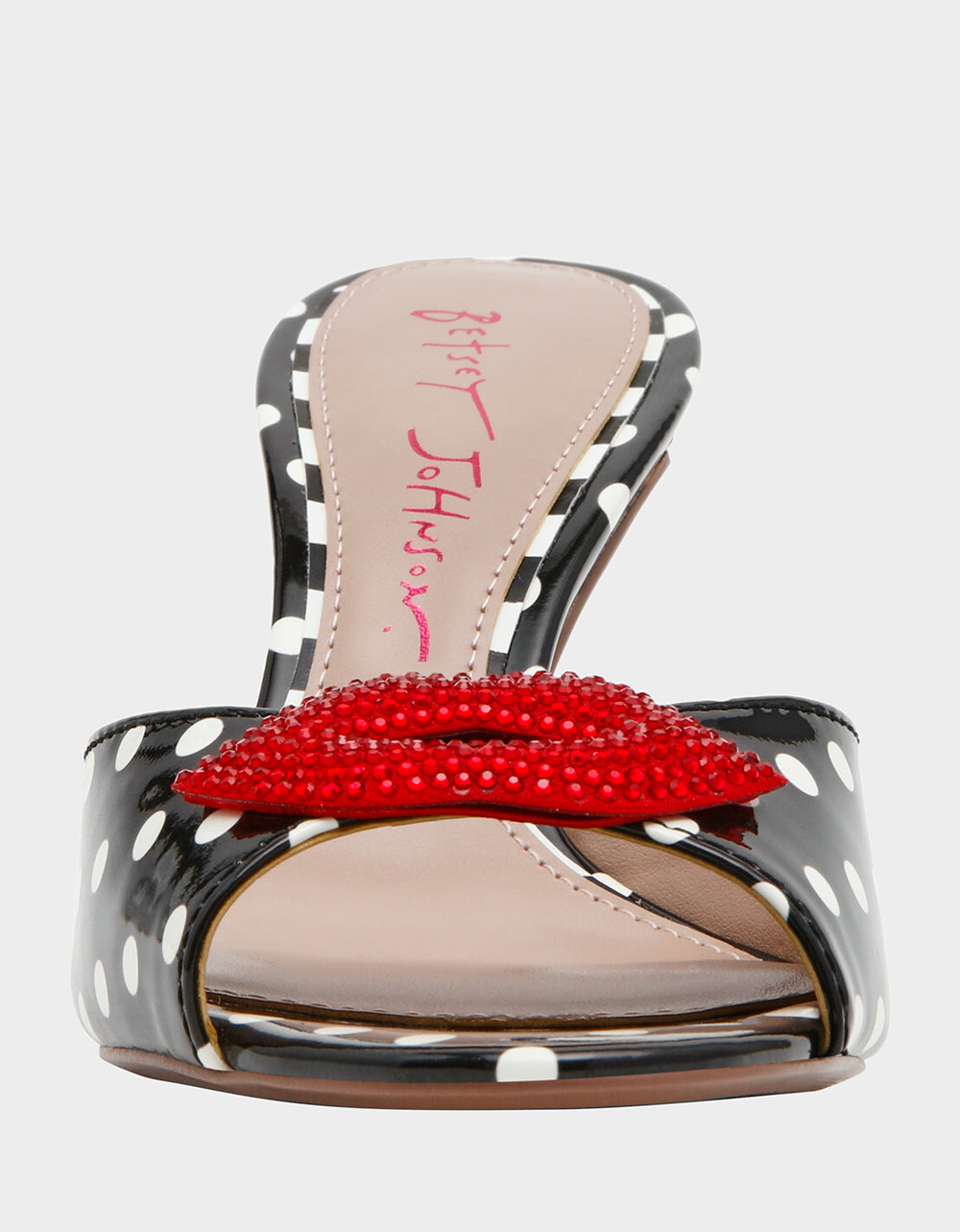 CASIDY WHITE BLACK POLKA DOT - SHOES - Betsey Johnson