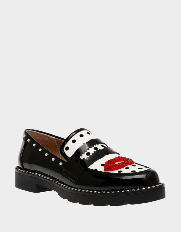 DARIAN-L WHITE BLACK POLKA DOT - SHOES - Betsey Johnson