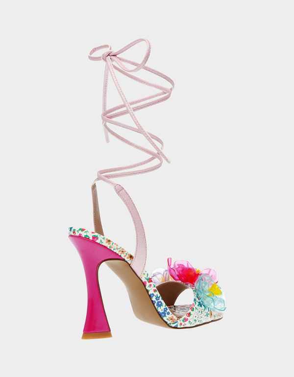 DELANY PINK MULTI Lace Up Heels | Women's Heels – Betsey Johnson