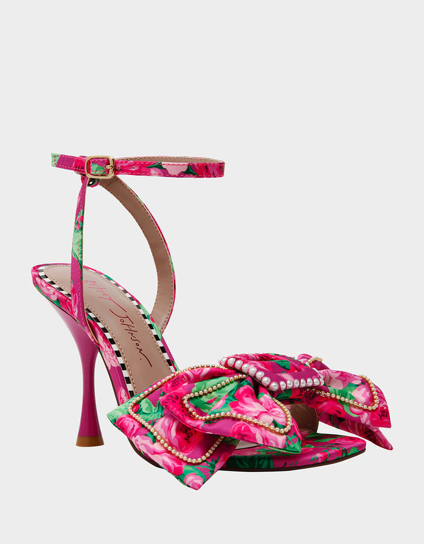 DENLY FUCHSIA FLORAL - SHOES - Betsey Johnson