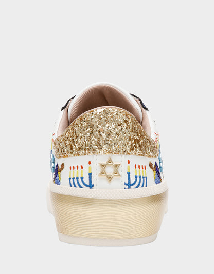 DREIDEL WHITE/GOLD - SHOES - Betsey Johnson