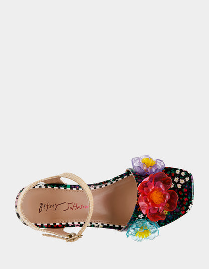 ELAYNE BLACK MULTI - SHOES - Betsey Johnson