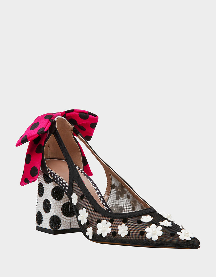 FELIX BLACK/WHITE/MULTI - SHOES - Betsey Johnson