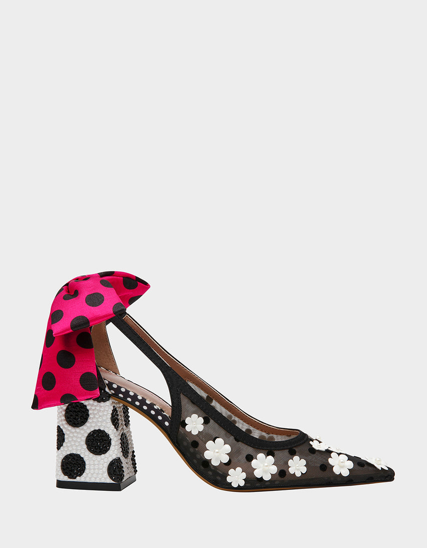 FELIX BLACK/WHITE/MULTI - SHOES - Betsey Johnson