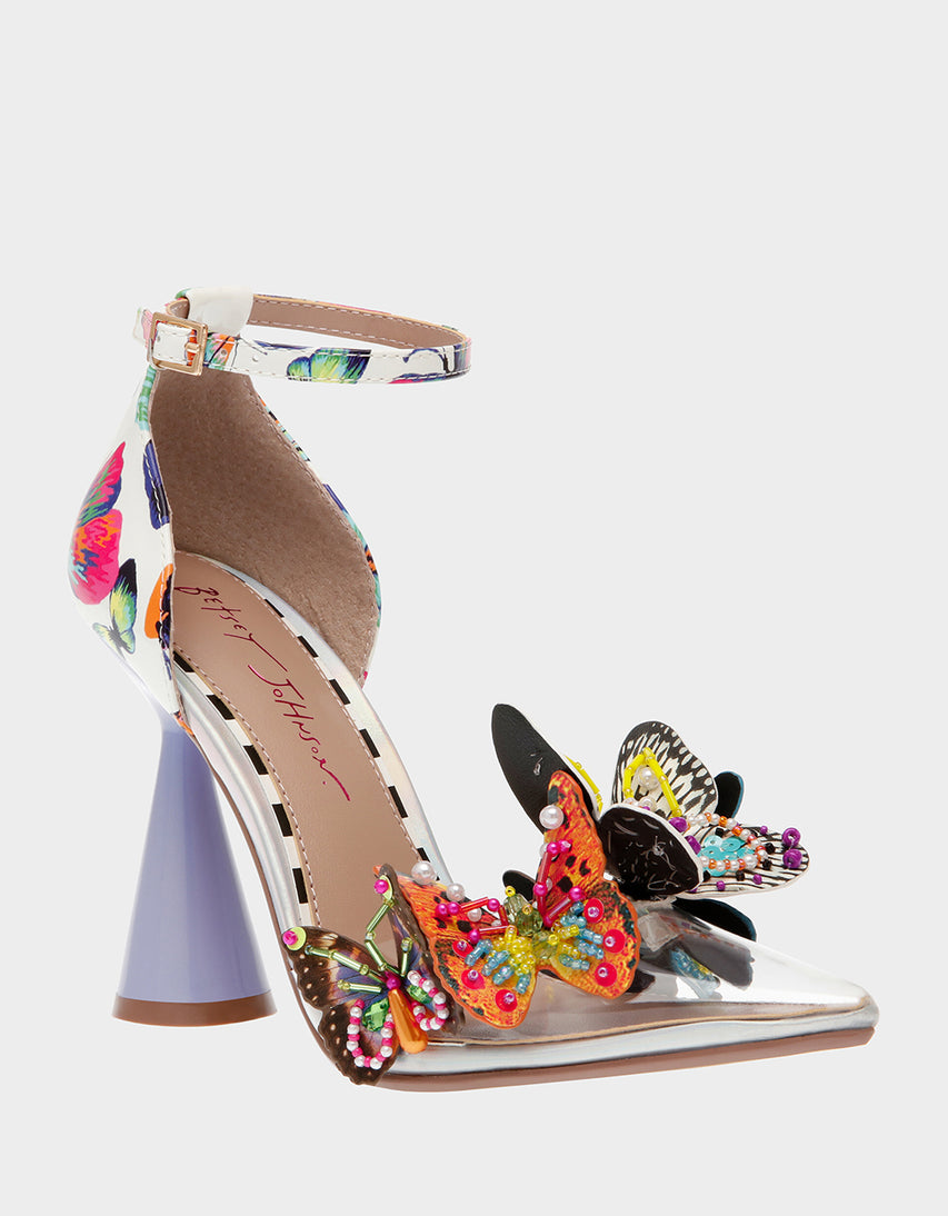 GIDELLE WHITE MULTI - SHOES - Betsey Johnson