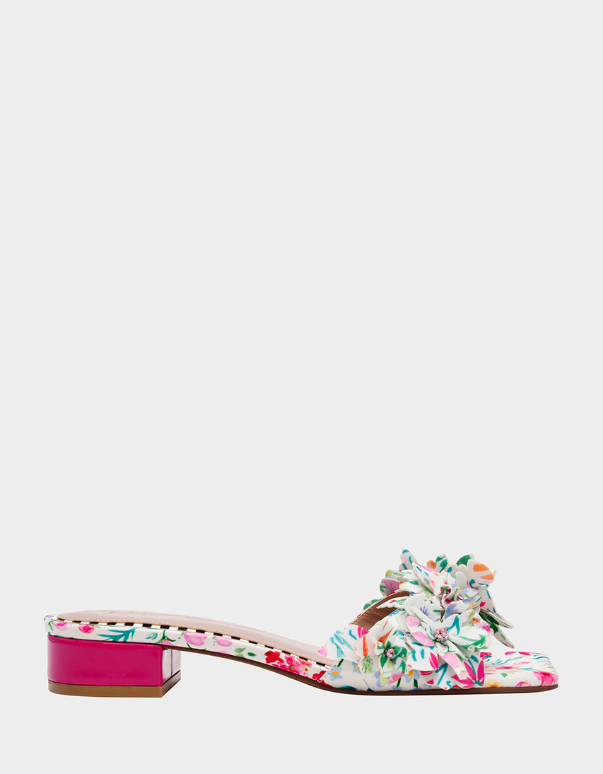 GLORRIA NATURAL FLORAL MULTI - SHOES - Betsey Johnson