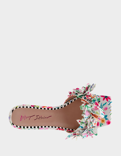 GLORRIA NATURAL FLORAL MULTI - SHOES - Betsey Johnson