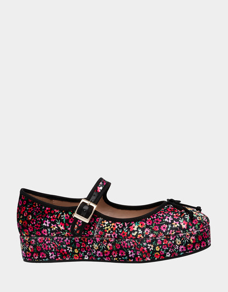 HELLENA BLACK DITSY FLORAL - SHOES - Betsey Johnson