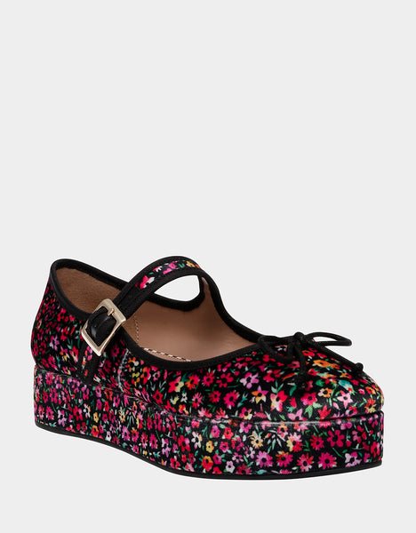 HELLENA BLACK DITSY FLORAL - SHOES - Betsey Johnson
