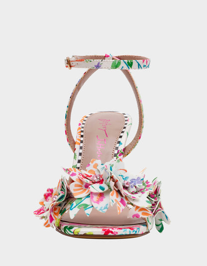 HILLEY NATURAL FLORAL MULTI - SHOES - Betsey Johnson