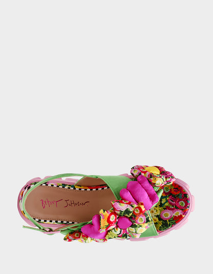 JEROMY GREEN FLORAL MULTI - SHOES - Betsey Johnson