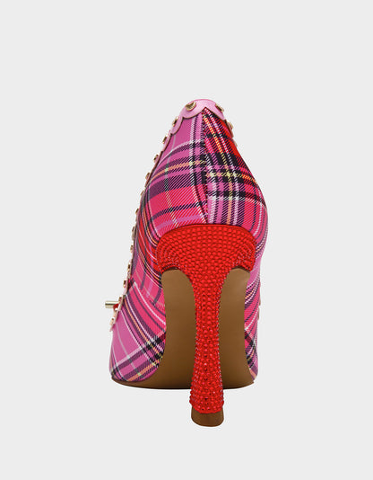 JOVI PINK PLAID MULTI - SHOES - Betsey Johnson