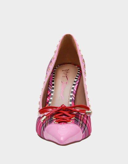 JOVI PINK PLAID MULTI - SHOES - Betsey Johnson