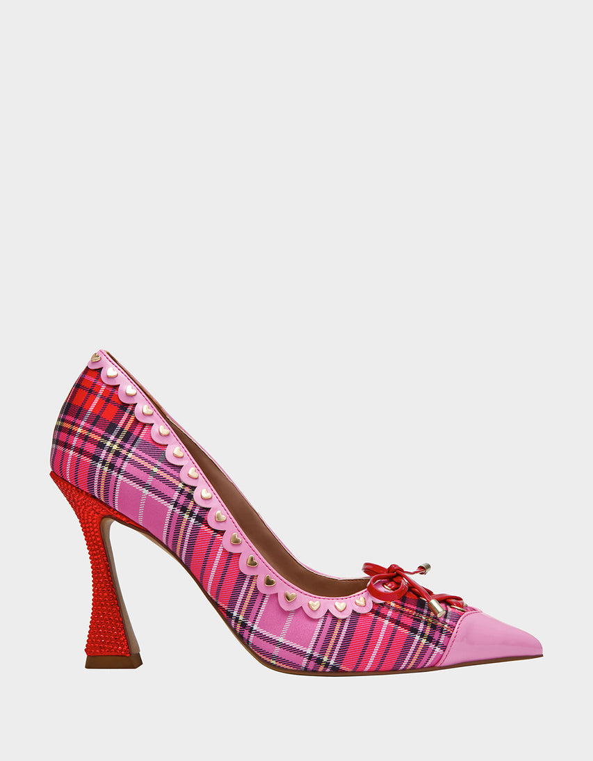 JOVI PINK PLAID MULTI - SHOES - Betsey Johnson