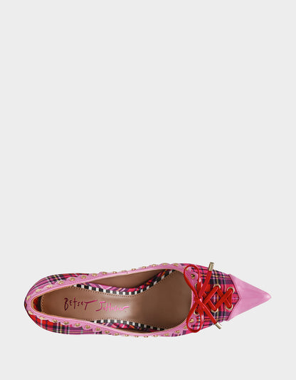 JOVI PINK PLAID MULTI - SHOES - Betsey Johnson