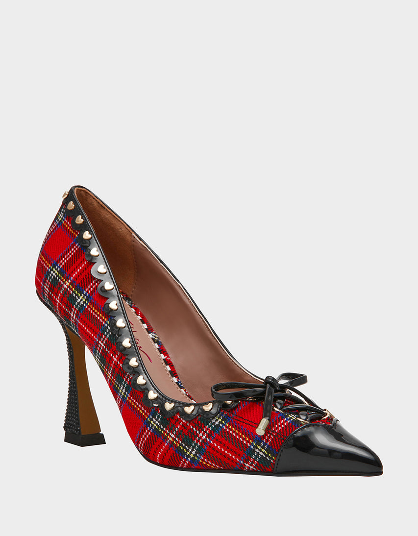 JOVI RED PLAID MULTI - SHOES - Betsey Johnson