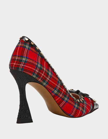 JOVI RED PLAID MULTI - SHOES - Betsey Johnson
