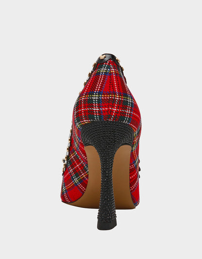 JOVI RED PLAID MULTI - SHOES - Betsey Johnson