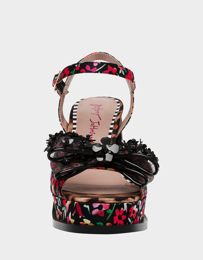 LILIE BLACK DITSY FLORAL - SHOES - Betsey Johnson