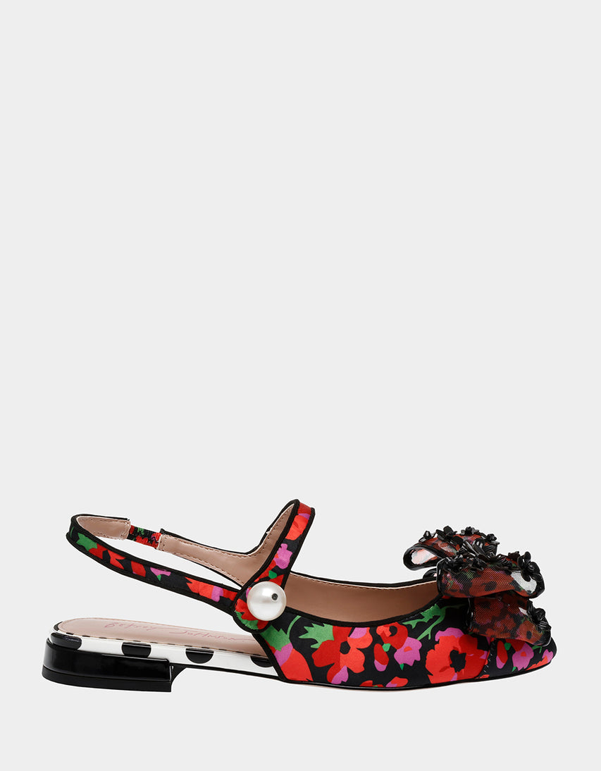 LIVY BLACK POPPY - SHOES - Betsey Johnson