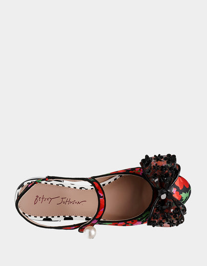 LIVY BLACK POPPY - SHOES - Betsey Johnson