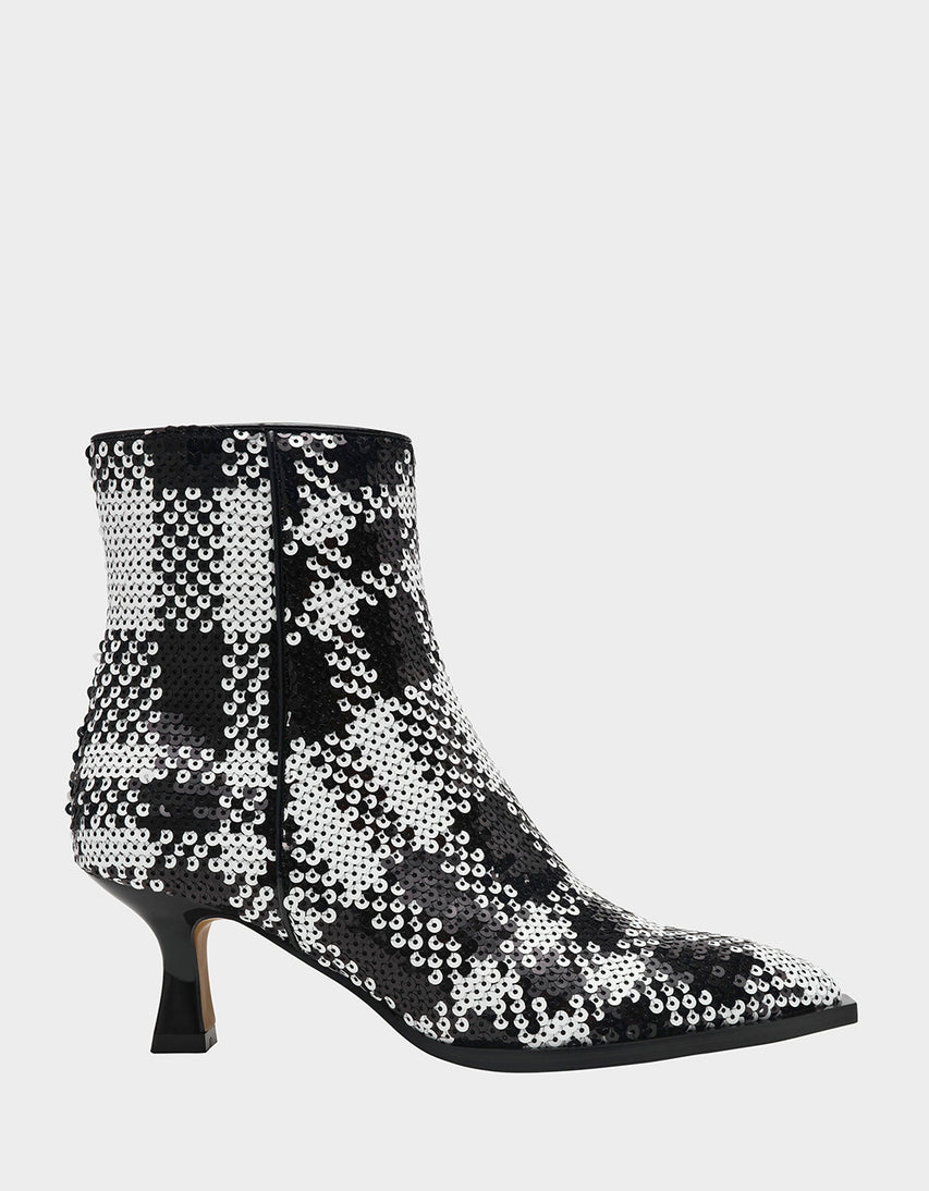 LOUISA BLACK/WHITE PLAID - SHOES - Betsey Johnson