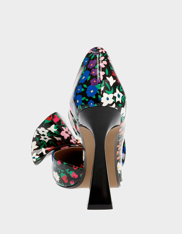 NOBBLE-P BLACK DITSY FLORAL - SHOES - Betsey Johnson