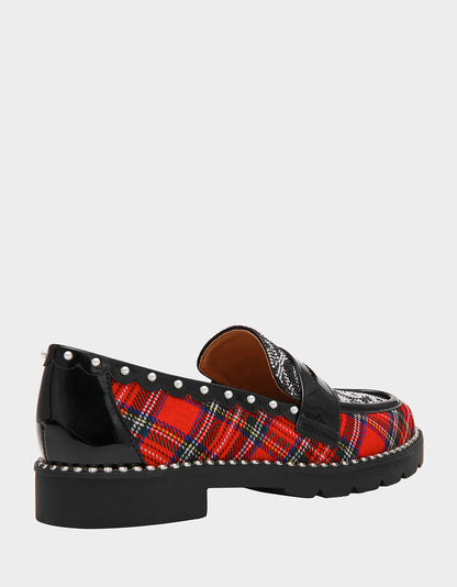 OLLY RED PLAID - SHOES - Betsey Johnson