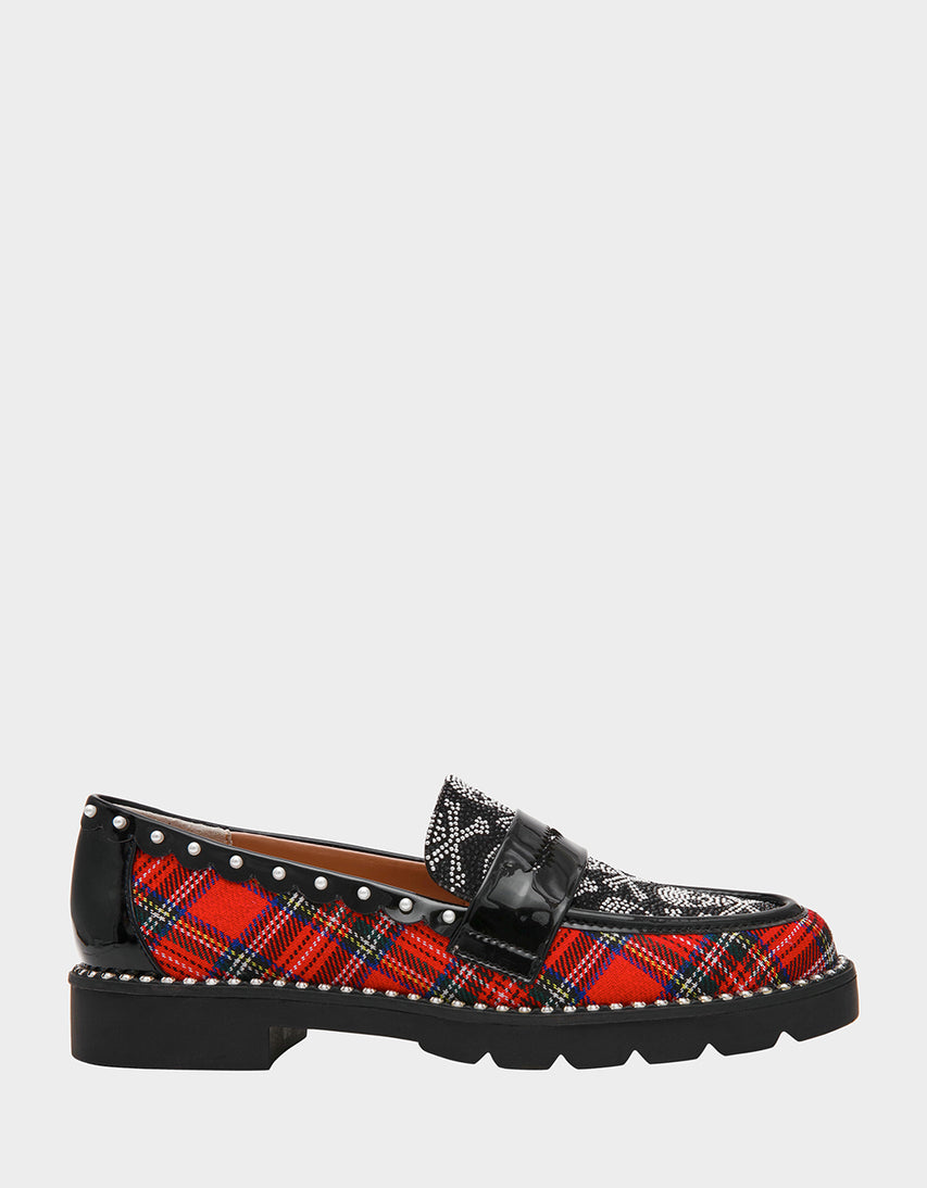 OLLY RED PLAID - SHOES - Betsey Johnson