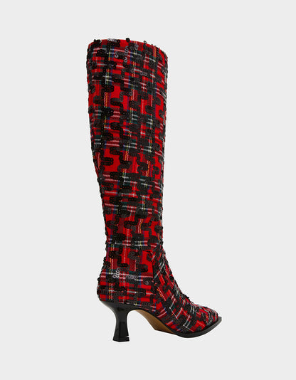 PAMELLA RED PLAID - SHOES - Betsey Johnson