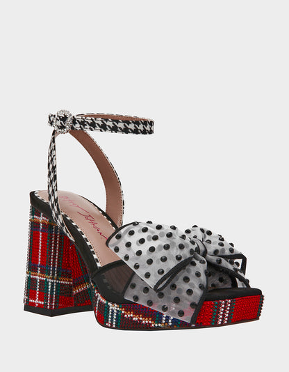 PAULINA RED PLAID - SHOES - Betsey Johnson