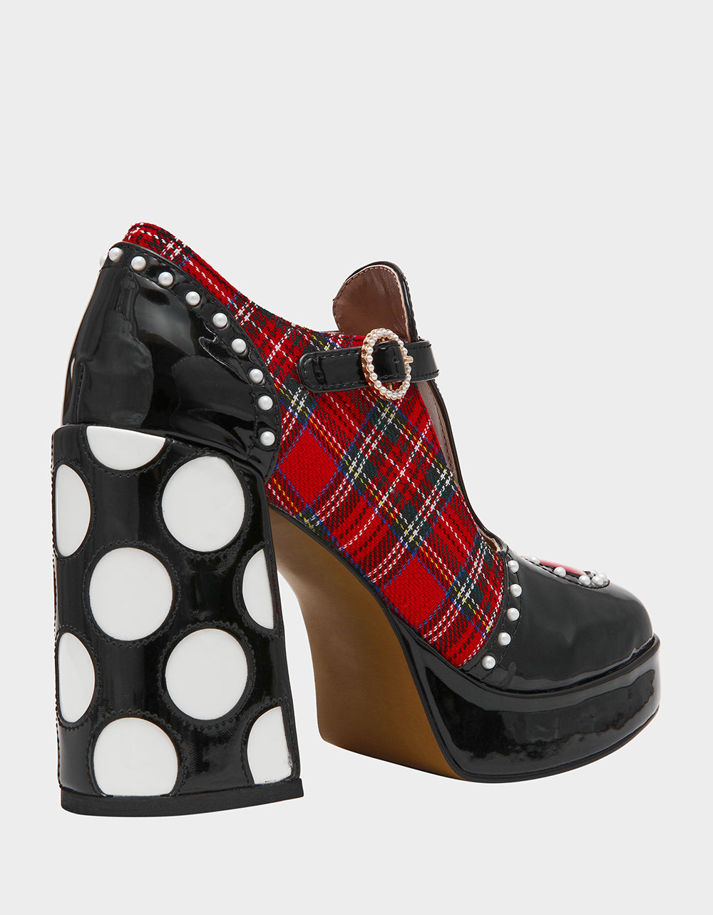 PERRIE RED PLAID MULTI - SHOES - Betsey Johnson - view 5