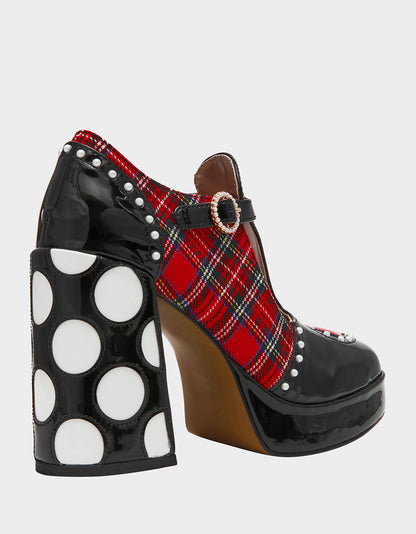 PERRIE RED PLAID MULTI - SHOES - Betsey Johnson