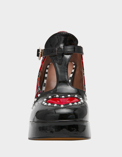 PERRIE RED PLAID MULTI - SHOES - Betsey Johnson