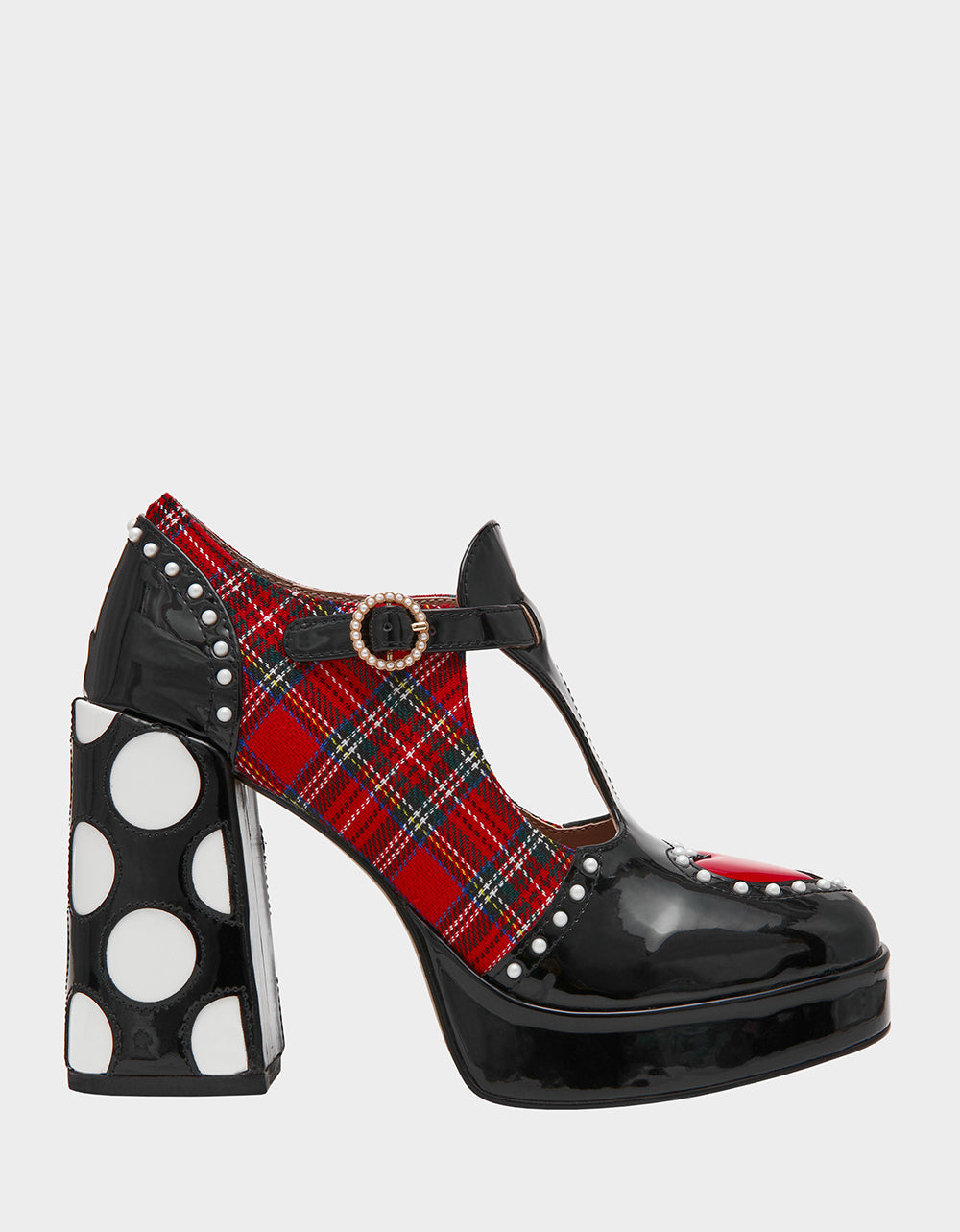 PERRIE RED PLAID MULTI - SHOES - Betsey Johnson