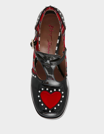 PERRIE RED PLAID MULTI - SHOES - Betsey Johnson