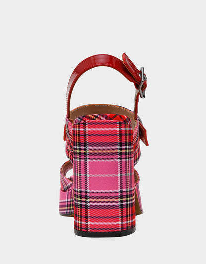 RAMONA PINK PLAID MULTI - SHOES - Betsey Johnson