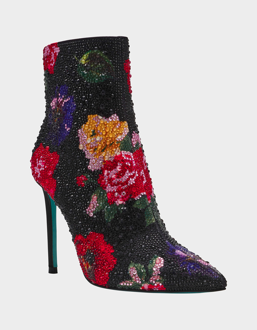 BELLE BLACK FLOWER MULTI - SHOES - Betsey Johnson