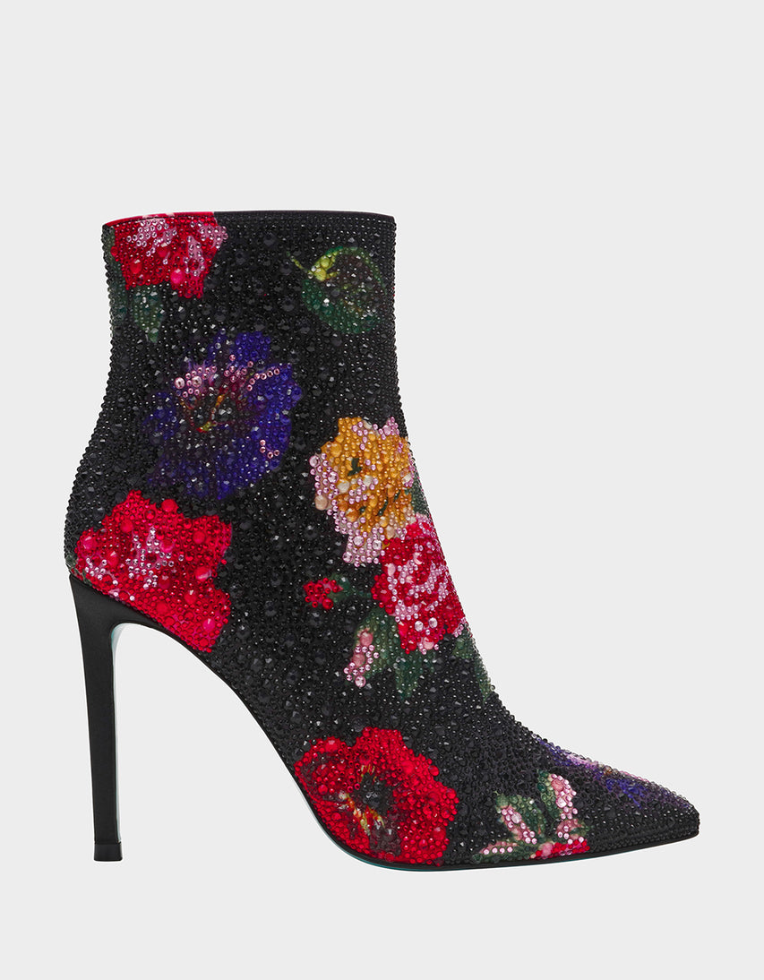 BELLE BLACK FLOWER MULTI - SHOES - Betsey Johnson