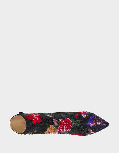 BELLE BLACK FLOWER MULTI - SHOES - Betsey Johnson