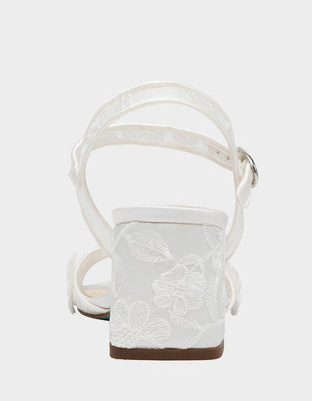 BLARE IVORY Square-Toe Block Heel | Women's Heels – Betsey Johnson