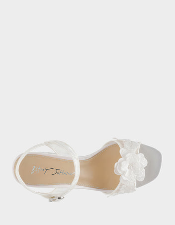 BLARE IVORY Square-Toe Block Heel | Women's Heels – Betsey Johnson