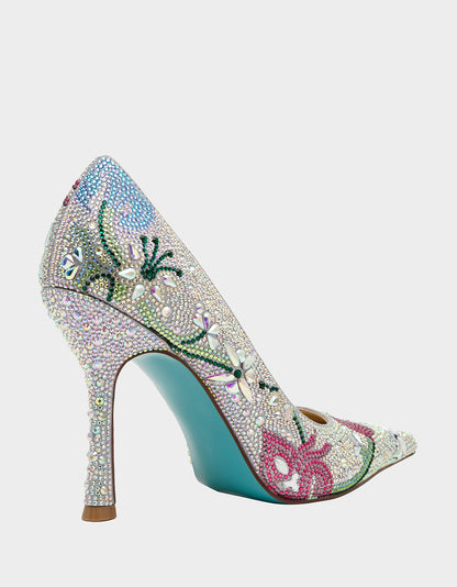 BRICE RHINESTONE FLORAL - SHOES - Betsey Johnson
