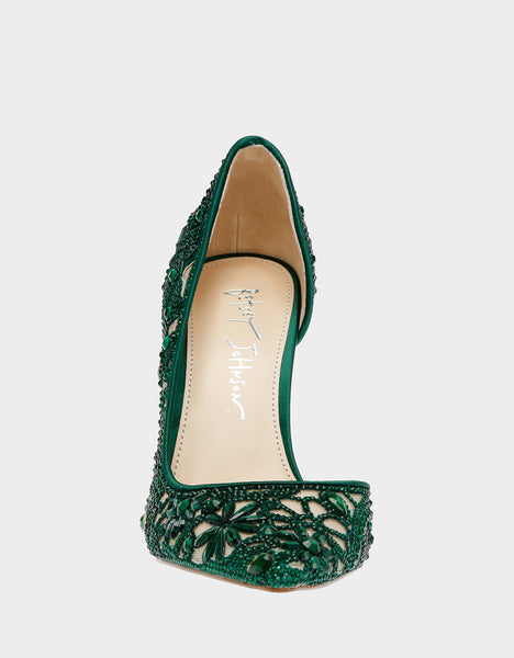 Feather Party Heel | Emerald – Shop Talulah