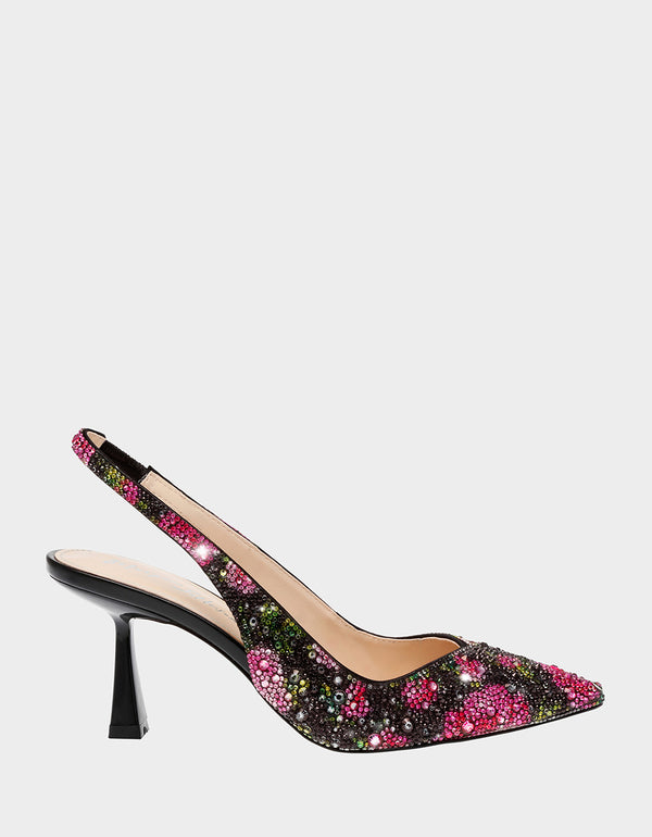 Groovy Heels|floral Printed Pointy Toe Stiletto Heels - White Patent  Leather Pumps