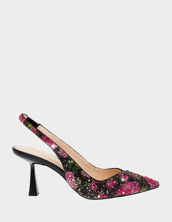 Pink floral court shoes Clearance